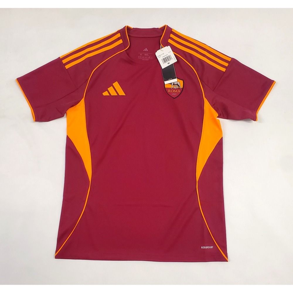 adidas AS Roma 25/26 Home Jersey NWT Men's M Legacy Burgundy Soccer Shirt JP4184